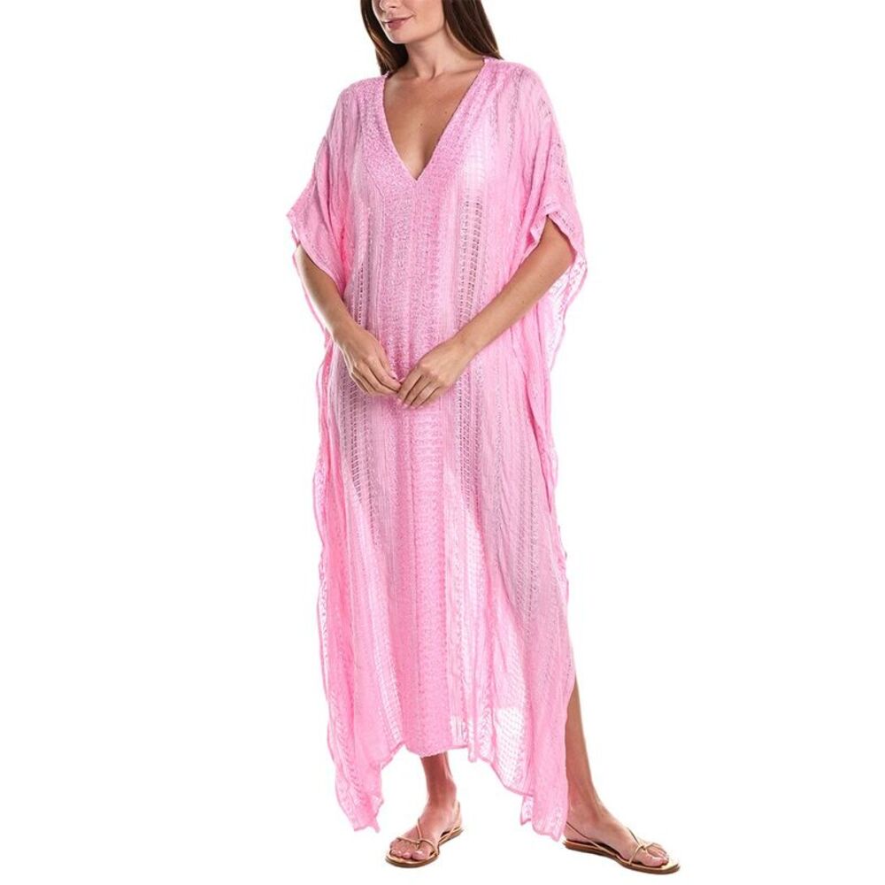 Pitusa Womens  Metallic Weave Thobe, Pink